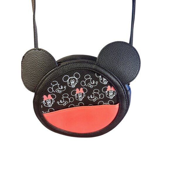 Disney Mickey Mouse Crossbody Bag By Danielle Nicole Faux Leather Black & Red - Picture 3 of 11